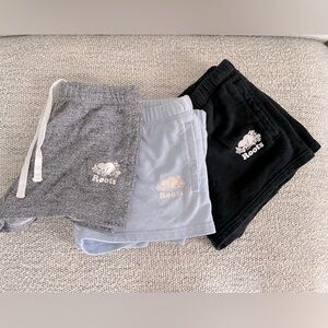 Roots 3 inch sweatshort 3 pairs!